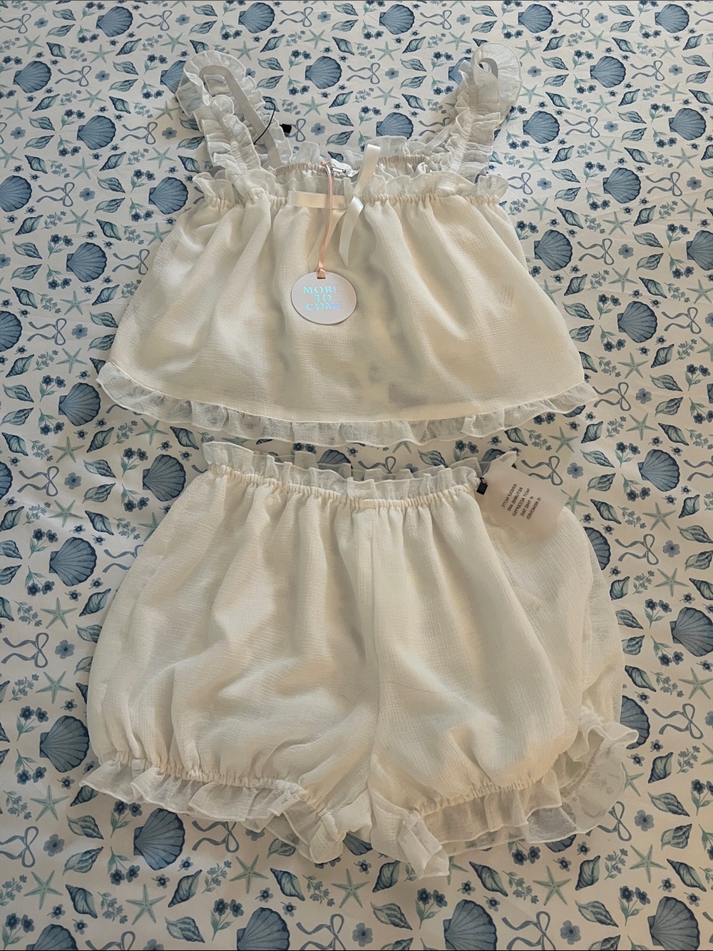 NWT! More to Come Ruffled Two-Piece Baby Sleep Set